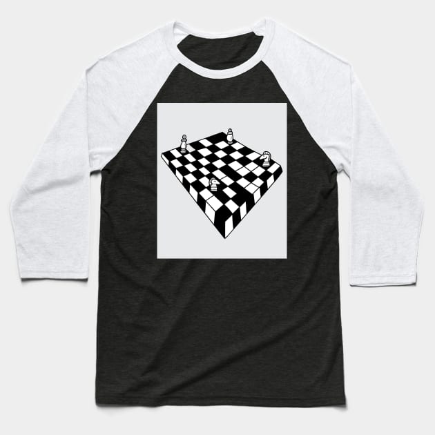 Chessboard Player Chess Pieces Baseball T-Shirt by flofin